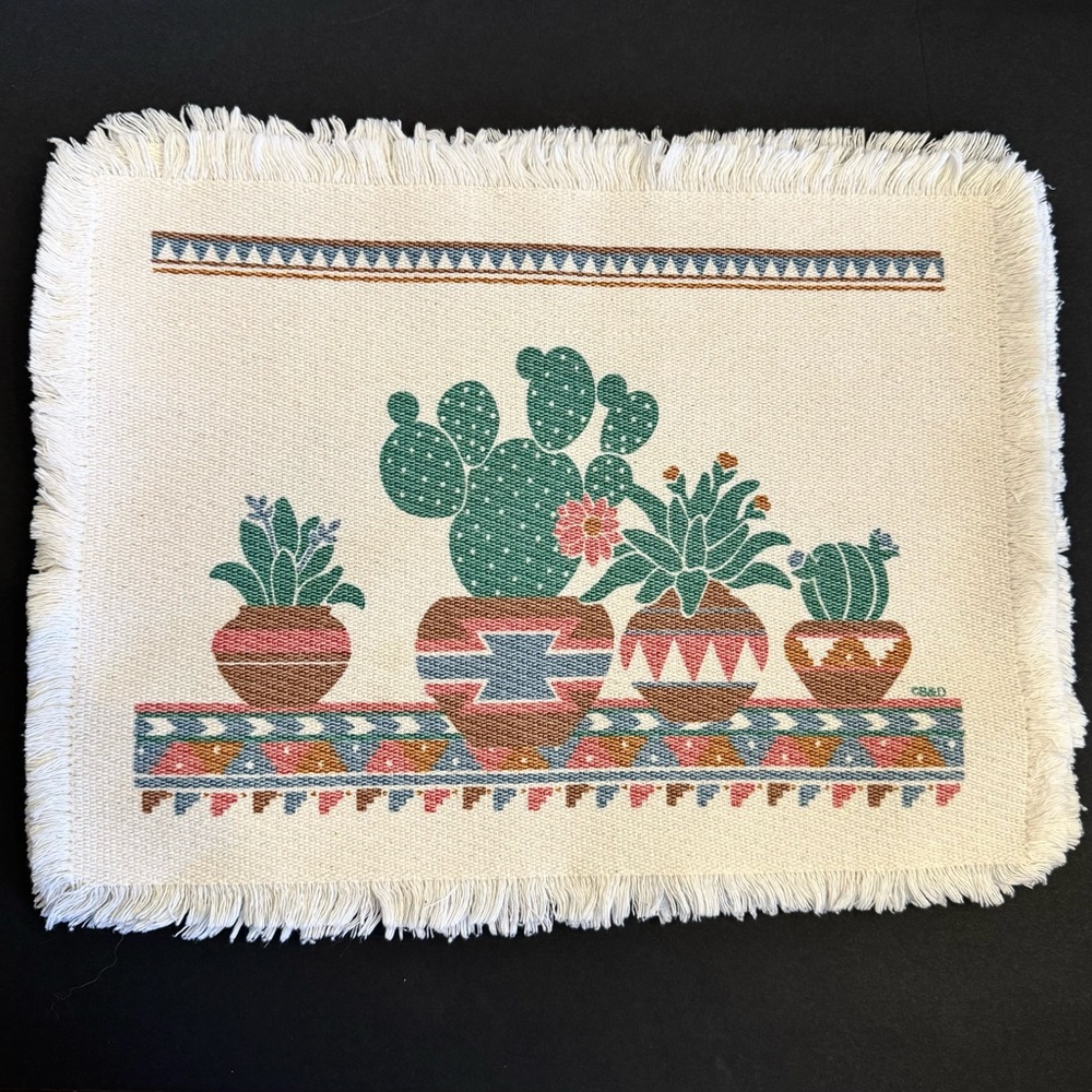 4 Cactus Southwest Plants Theme Table Placemats